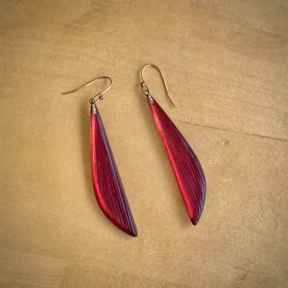 Alexis Bittar Coral Lucite Drop Earrings